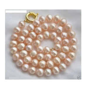 Pink Freshwater Pearl Necklace 18" A++