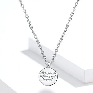 Romantic Couple Lettering Necklace