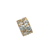 925 Silver 14K Round Zircon Necklace Pendant Charms Beads
