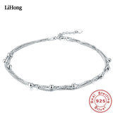 925 Silver Anklet Woman Jewelry 100% 925 Sterling Silver Anklet Summer Style