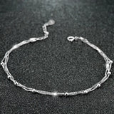 925 Silver Anklet Woman Jewelry 100% 925 Sterling Silver Anklet Summer Style