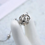925 Silver Anklet Woman Lucky Ball Bead 100%925 Sterling Silver Anklet