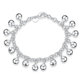 925 Silver Bell Bracelet Wedding Engagement Party Jewelry