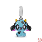 925 Silver Doll Cartoon Pop Charm Beads Bracelet Jewelry Mermaid Pendant