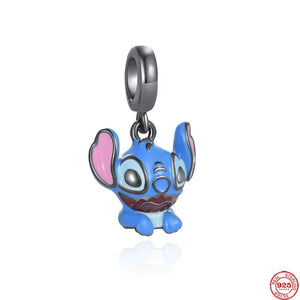 925 Silver Doll Cartoon Pop Charm Beads Bracelet Jewelry Mermaid Pendant
