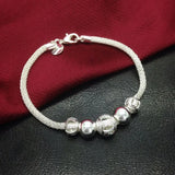 925 Silver Bracelet Lucky Bead Charm Jewelry Gift