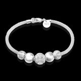925 Silver Lucky Bead Bracelet for Women Charm Jewelry Gift