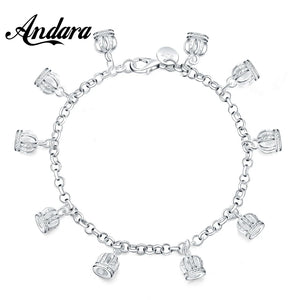 925 Silver Bracelet Small Crown Bracelet Jewelry For Woman