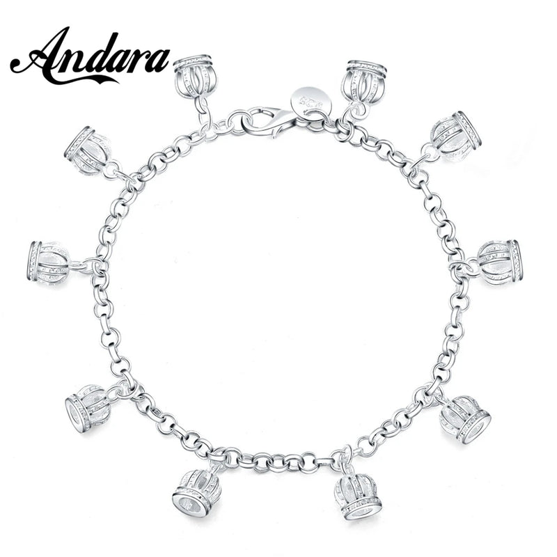 925 Silver Bracelet Small Crown Bracelet Jewelry For Woman