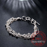 925 Silver Bracelet for Women with Tassels Beads Gift