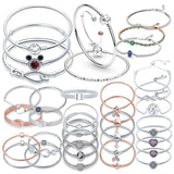 925 Silver Daisy Flower Charm Bracelet