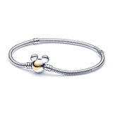 925 Silver Daisy Flower Charm Bracelet