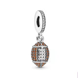925 Silver Charm Necklace for Sports Fans