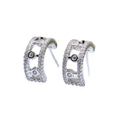 Vintage Palace Style 925 Silver Dew Diamond Earrings