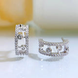 Vintage Palace Style 925 Silver Dew Diamond Earrings