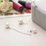 925 Silver Freshwater Pearl Long Earrings Boutique Silver Jewelry