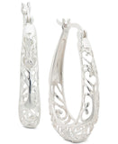 925 Silver Hollow Big Earrings 18k Earrings for Women Gift