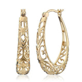 925 Silver Hollow Big Earrings 18k Earrings for Women Gift