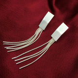 925 Silver Snake Valley Tassel Earrings for Girls
