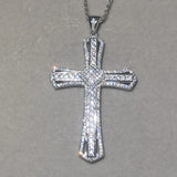 925 Silver Bible Jesus Cross Pendant Necklace