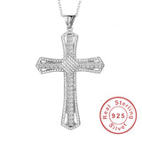 925 Silver Bible Jesus Cross Pendant Necklace
