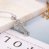 925 Silver Bible Jesus Cross Pendant Necklace for women men Crucifix Charm