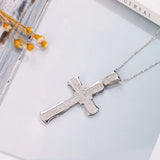 925 Silver Jesus Cross Pendant Necklace Crucifix Charm