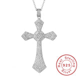 925 Silver Bible Jesus Cross Pendant Necklace Crucifix Charm N020
