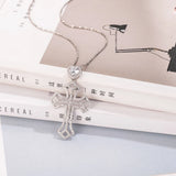 925 Silver Bible Jesus Cross Pendant Necklace for women men Crucifix Charm