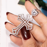925 Silver Bible Jesus Cross Pendant Necklace for women men Crucifix Charm