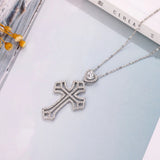 925 Silver Bible Jesus Cross Pendant Necklace for women men Crucifix Charm