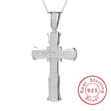 925 Silver Jesus Cross Pendant Necklace Crucifix Charm
