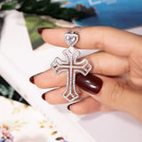 925 Silver Bible Jesus Cross Pendant Necklace for women men Crucifix Charm