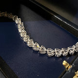 925 Silver Moissanite Love Hearts Bracelet