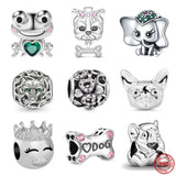 925 Silver Fit Bracelet Women Jewelry Charm Dangle Animals Series Bead DIY