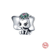 925 Silver Fit Bracelet Women Jewelry Charm Dangle Animals Series Bead DIY