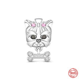 925 Silver Fit Bracelet Women Jewelry Charm Dangle Animals Series Bead DIY