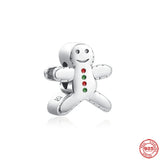 925 Silver Christmas Charm Bracelet Set