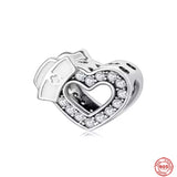 925 Silver Fit snake Bracelet Jewelry Angel Charms DIY Europe Fine Bead Pendant