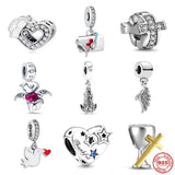 925 Silver Fit snake Bracelet Jewelry Angel Charms DIY Europe Fine Bead Pendant