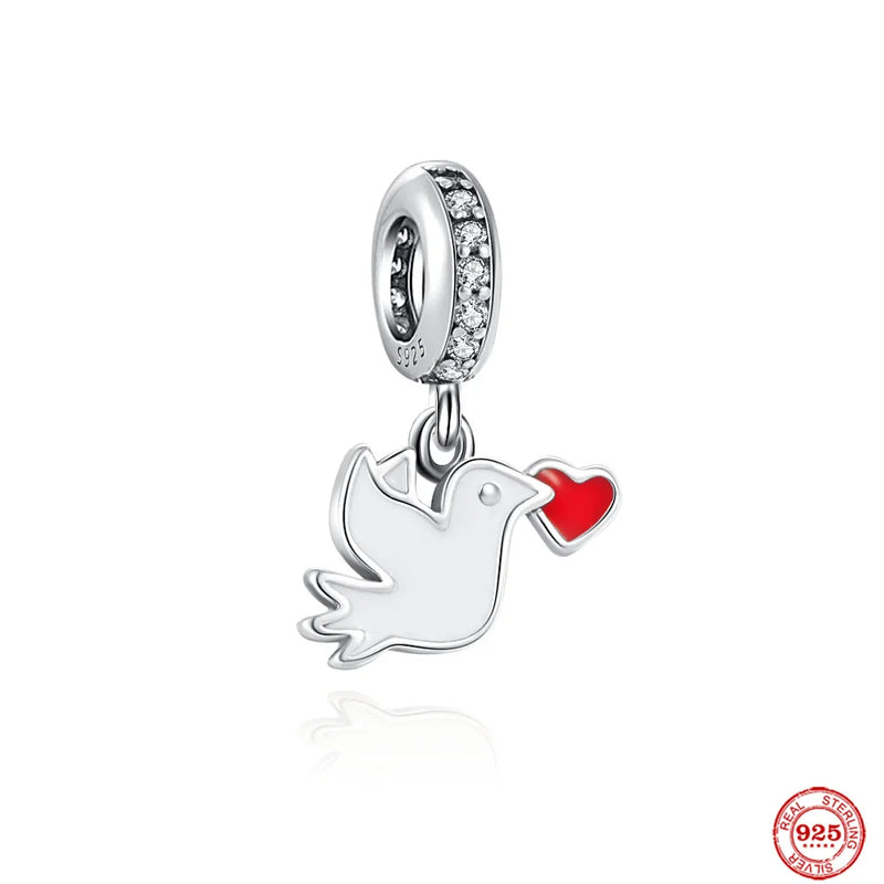925 Silver Fit snake Bracelet Jewelry Angel Charms DIY Europe Fine Bead Pendant