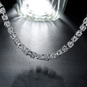 925 Silver Necklace Chain For Women Men Jewelry Gift