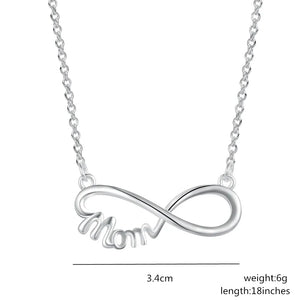 925 Silver Necklace MOM Letter Necklace Charm Clavicle Chain Jewelry