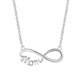 925 Silver Necklace MOM Letter Necklace Charm Clavicle Chain Jewelry