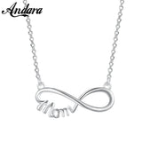 925 Silver Necklace MOM Letter Necklace Charm Clavicle Chain Jewelry