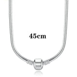 925 Silver Snake Necklace with Bone Charm Pendant