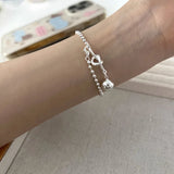 925 Silver Pearl Geometric Knot Ball Beaded Bracelet