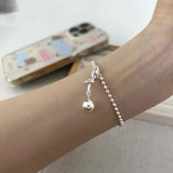 925 Silver Pearl Geometric Knot Ball Beaded Bracelet