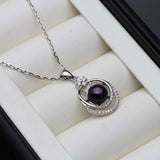 925 Silver Pendant, Freshwater Pearl Necklace, Anniversary Gift