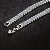 925 Silver Plated Women Bracelets Thick Chain Zircon Bracelet